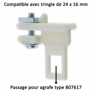 Embout mobile de tringle 24x16