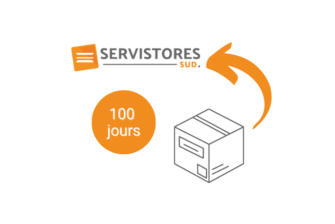 Pictogramme retour sous 100 jours après livraison