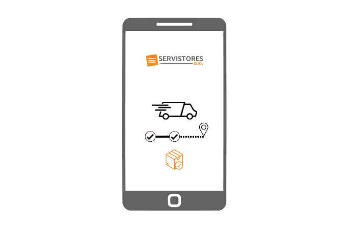 Pictogramme suivi de livraison en ligne